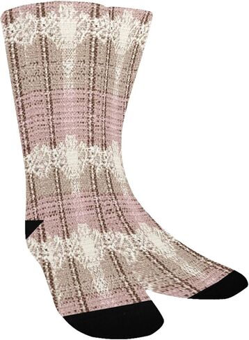 جوارب Dusty Rose Base_ Cream_ للمشي لمسافات طويلة - جوارب شتوية حرارية سميكة دافئة للأولاد والبنات للمدرسة، والارتداء اليومي والأنشطة الخارجية in Kuwait