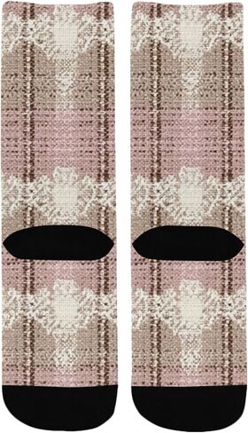 جوارب Dusty Rose Base_ Cream_ للمشي لمسافات طويلة - جوارب شتوية حرارية سميكة دافئة للأولاد والبنات للمدرسة، والارتداء اليومي والأنشطة الخارجية in Kuwait