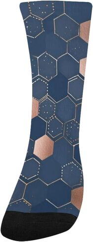 جوارب Geo Hex Print للمشي لمسافات طويلة - جوارب شتوية حرارية سميكة دافئة للأطفال الصغار للأولاد والبنات للمدرسة، والارتداء اليومي والأنشطة الخارجية in Kuwait