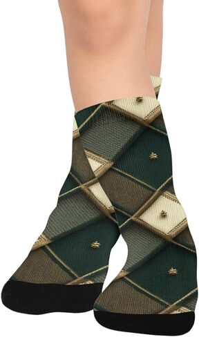 جوارب زمردية منقوشة للتنزه سيرًا على الأقدام - جوارب شتوية حرارية سميكة دافئة للأولاد والبنات الصغار للمدرسة، والارتداء اليومي والأنشطة الخارجية in Kuwait