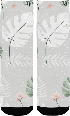 جوارب التنزه سيرًا على الأقدام من Pastel Leaf Vibe - جوارب شتوية حرارية سميكة دافئة للأولاد والبنات الصغار للمدرسة، والارتداء اليومي والأنشطة الخارجية in Kuwait