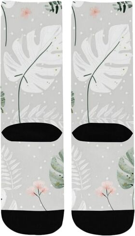 جوارب التنزه سيرًا على الأقدام من Pastel Leaf Vibe - جوارب شتوية حرارية سميكة دافئة للأولاد والبنات الصغار للمدرسة، والارتداء اليومي والأنشطة الخارجية in Kuwait