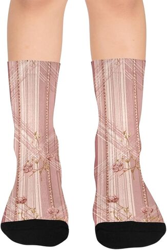 جوارب منقوشة للمشي لمسافات طويلة من Blush Roses - جوارب شتوية حرارية سميكة دافئة للأولاد والبنات للمدرسة، والارتداء اليومي والأنشطة الخارجية in Kuwait