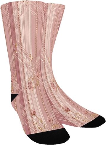 جوارب منقوشة للمشي لمسافات طويلة من Blush Roses - جوارب شتوية حرارية سميكة دافئة للأولاد والبنات للمدرسة، والارتداء اليومي والأنشطة الخارجية in Kuwait