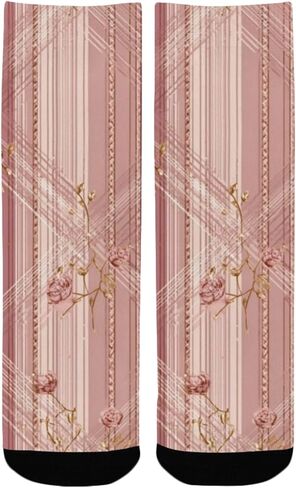 جوارب منقوشة للمشي لمسافات طويلة من Blush Roses - جوارب شتوية حرارية سميكة دافئة للأولاد والبنات للمدرسة، والارتداء اليومي والأنشطة الخارجية in Kuwait