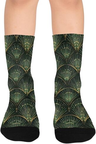 جوارب Green Regal Burst Art للمشي لمسافات طويلة - جوارب شتوية حرارية سميكة دافئة للأطفال الصغار للأولاد والبنات للمدرسة، والارتداء اليومي والأنشطة الخارجية in Kuwait