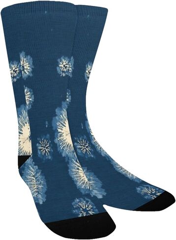 جوارب Indigo Burst Art باللون الأزرق للمشي لمسافات طويلة - جوارب شتوية حرارية سميكة دافئة للأولاد والبنات للمدرسة، والارتداء اليومي والأنشطة الخارجية in Kuwait