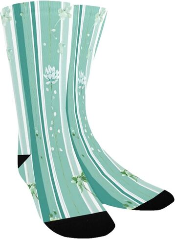 جوارب لطيفة منقوشة على شكل زهرة للمشي لمسافات طويلة - جوارب شتوية حرارية سميكة دافئة للأولاد والبنات للمدرسة، والارتداء اليومي والأنشطة الخارجية in Kuwait