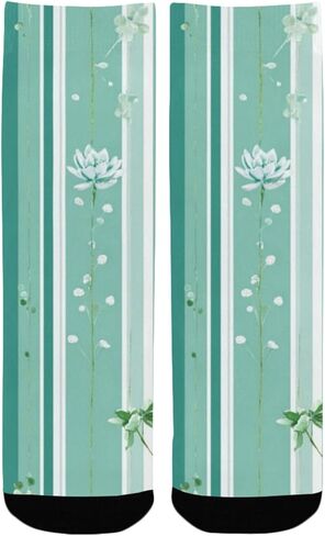 جوارب لطيفة منقوشة على شكل زهرة للمشي لمسافات طويلة - جوارب شتوية حرارية سميكة دافئة للأولاد والبنات للمدرسة، والارتداء اليومي والأنشطة الخارجية in Kuwait