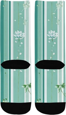 جوارب لطيفة منقوشة على شكل زهرة للمشي لمسافات طويلة - جوارب شتوية حرارية سميكة دافئة للأولاد والبنات للمدرسة، والارتداء اليومي والأنشطة الخارجية in Kuwait