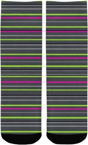 جوارب المشي لمسافات طويلة مخططة باللون الأسود والأخضر - جوارب شتوية حرارية سميكة دافئة للأطفال الصغار للأولاد والبنات للمدرسة، والارتداء اليومي والأنشطة الخارجية in Kuwait