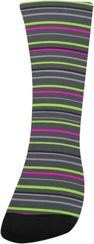 جوارب المشي لمسافات طويلة مخططة باللون الأسود والأخضر - جوارب شتوية حرارية سميكة دافئة للأطفال الصغار للأولاد والبنات للمدرسة، والارتداء اليومي والأنشطة الخارجية in Kuwait