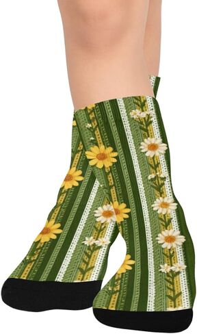 جوارب المشي لمسافات طويلة بطباعة مخططة من Sunny - جوارب شتوية حرارية سميكة دافئة للأطفال الصغار للأولاد والبنات للمدرسة، والارتداء اليومي والأنشطة الخارجية in Kuwait