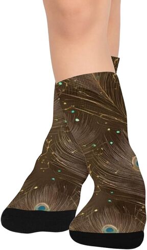 جوارب التنزه سيرًا على الأقدام من Art Nocturnal Peacock - جوارب شتوية سميكة دافئة للأولاد والبنات الصغار للمدرسة، والارتداء اليومي والأنشطة الخارجية in Kuwait
