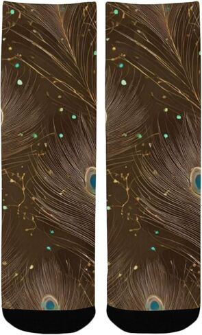 جوارب التنزه سيرًا على الأقدام من Art Nocturnal Peacock - جوارب شتوية سميكة دافئة للأولاد والبنات الصغار للمدرسة، والارتداء اليومي والأنشطة الخارجية in Kuwait