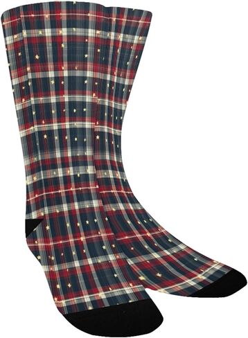 جوارب داكنة للمشي لمسافات طويلة مطبوعة بنقشة نجوم - جوارب شتوية حرارية سميكة دافئة للأولاد والبنات للمدرسة، والارتداء اليومي والأنشطة الخارجية in Kuwait