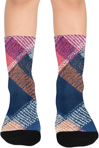 جوارب المشي لمسافات طويلة بطباعة منقوشة لغروب الشمس - جوارب شتوية حرارية سميكة دافئة للأولاد والبنات للمدرسة، والارتداء اليومي والأنشطة الخارجية in Kuwait