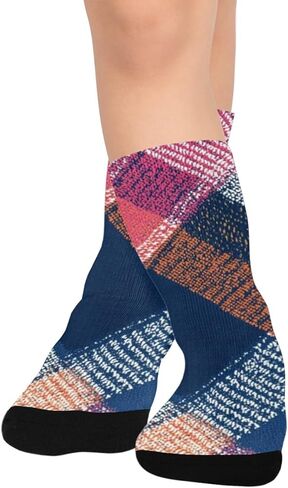 جوارب المشي لمسافات طويلة بطباعة منقوشة لغروب الشمس - جوارب شتوية حرارية سميكة دافئة للأولاد والبنات للمدرسة، والارتداء اليومي والأنشطة الخارجية in Kuwait