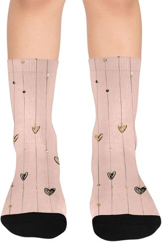 الحد الأدنى من جوارب المشي لمسافات طويلة على شكل قلب - جوارب شتوية حرارية سميكة دافئة للأولاد والبنات الصغار للمدرسة، والارتداء اليومي والأنشطة الخارجية in Kuwait