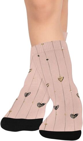 الحد الأدنى من جوارب المشي لمسافات طويلة على شكل قلب - جوارب شتوية حرارية سميكة دافئة للأولاد والبنات الصغار للمدرسة، والارتداء اليومي والأنشطة الخارجية in Kuwait