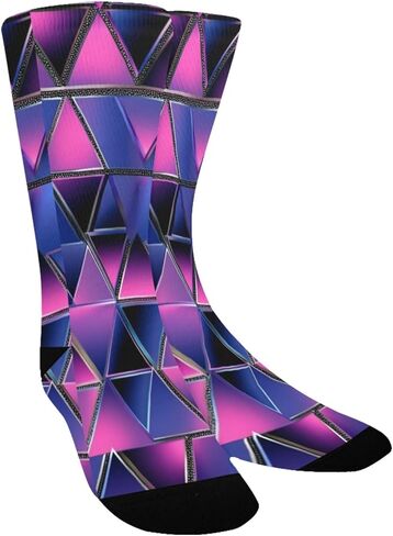 جوارب المشي لمسافات طويلة باللون الأرجواني من Electric Gem Vibe - جوارب شتوية حرارية سميكة دافئة للأولاد والبنات للمدرسة، والارتداء اليومي والأنشطة الخارجية in Kuwait