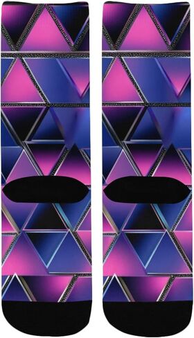 جوارب المشي لمسافات طويلة باللون الأرجواني من Electric Gem Vibe - جوارب شتوية حرارية سميكة دافئة للأولاد والبنات للمدرسة، والارتداء اليومي والأنشطة الخارجية in Kuwait