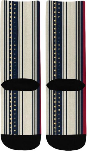 جوارب المشي لمسافات طويلة بطباعة مخططة من التراث - جوارب شتوية حرارية سميكة دافئة للأولاد والبنات الصغار للمدرسة، والارتداء اليومي والأنشطة الخارجية in Kuwait