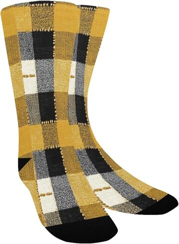 جوارب Harvest Check Print للمشي لمسافات طويلة - جوارب شتوية حرارية سميكة دافئة للأولاد والبنات الصغار للمدرسة، والارتداء اليومي والأنشطة الخارجية in Kuwait