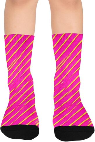 جوارب المشي لمسافات طويلة بطباعة قلب أرجواني - جوارب شتوية حرارية سميكة دافئة للأطفال الصغار للأولاد والبنات للمدرسة، والارتداء اليومي والأنشطة الخارجية in Kuwait