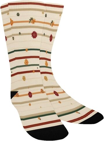 جوارب المشي لمسافات طويلة مخططة باللون البني من Art Harvest - جوارب شتوية حرارية سميكة دافئة للأولاد والبنات للمدرسة، والارتداء اليومي والأنشطة الخارجية in Kuwait