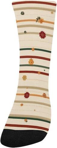 جوارب المشي لمسافات طويلة مخططة باللون البني من Art Harvest - جوارب شتوية حرارية سميكة دافئة للأولاد والبنات للمدرسة، والارتداء اليومي والأنشطة الخارجية in Kuwait