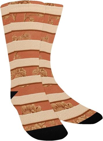 جوارب Terracotta Floral Art للتنزه سيرًا على الأقدام - جوارب شتوية حرارية سميكة دافئة للأطفال الصغار للأولاد والبنات للمدرسة، والارتداء اليومي والأنشطة الخارجية in Kuwait