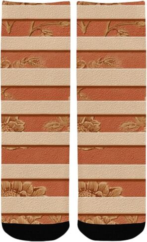 جوارب Terracotta Floral Art للتنزه سيرًا على الأقدام - جوارب شتوية حرارية سميكة دافئة للأطفال الصغار للأولاد والبنات للمدرسة، والارتداء اليومي والأنشطة الخارجية in Kuwait