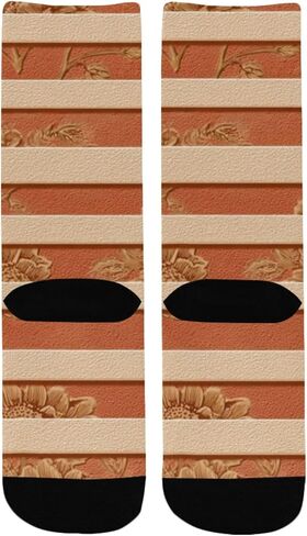 جوارب Terracotta Floral Art للتنزه سيرًا على الأقدام - جوارب شتوية حرارية سميكة دافئة للأطفال الصغار للأولاد والبنات للمدرسة، والارتداء اليومي والأنشطة الخارجية in Kuwait