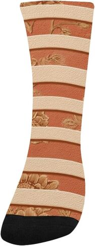 جوارب Terracotta Floral Art للتنزه سيرًا على الأقدام - جوارب شتوية حرارية سميكة دافئة للأطفال الصغار للأولاد والبنات للمدرسة، والارتداء اليومي والأنشطة الخارجية in Kuwait