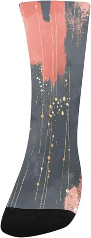 جوارب المشي لمسافات طويلة بطبعة تجريدية من أحمر الخدود - جوارب شتوية حرارية سميكة دافئة للأطفال الصغار للأولاد والبنات للمدرسة، والارتداء اليومي والأنشطة الخارجية in Kuwait