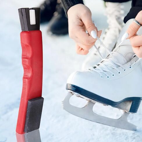 مبراة شفرات التزلج على الجليد، حجر مبراة حافة التزلج على الجليد مع حواف سوداء على الوجهين، أداة شحذ شفرات التزلج على الجليد السيراميكية المحمولة لزلاجات الهوكي in Kuwait