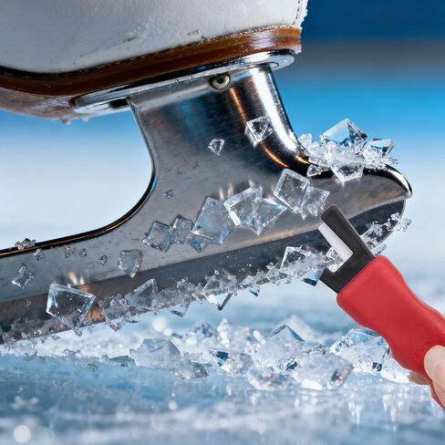 مبراة شفرات التزلج على الجليد، حجر مبراة حافة التزلج على الجليد مع حواف سوداء على الوجهين، أداة شحذ شفرات التزلج على الجليد السيراميكية المحمولة لزلاجات الهوكي in Kuwait