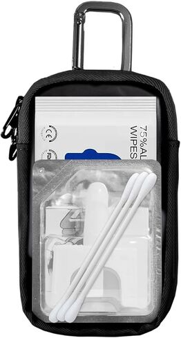 حقيبة حزام النايلون لتخزين رش الأنف النالوكسون ، علبة سفر مع كارابينر ، علبة سفر أسود لرذاذ Narcan Nasal 4mg in Kuwait