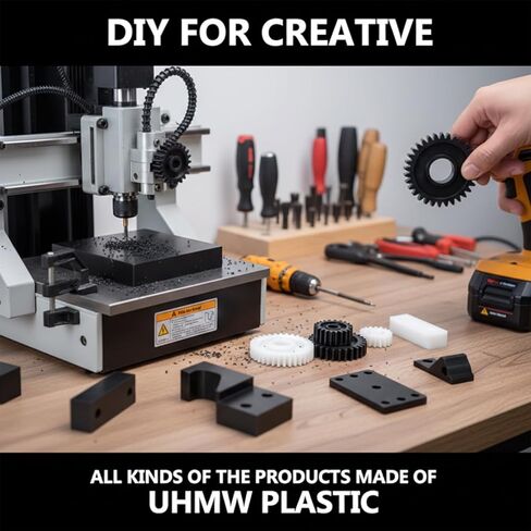 كتلة بلاستيكية HDPE مقاس 0.6 بوصة كتلة بلاستيكية سوداء مقاس 12 × 3 بوصة كتلة من البولي إيثيلين عالية الكثافة مثالية لمشاريع تحسين المنزل اليدوية المصنوعة من مادة بلاستيكية متينة سهلة الاستخدام في الماكينة in Saudi Arabia