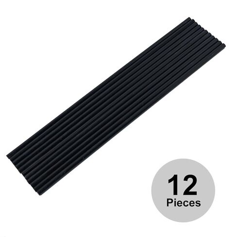 عصا سوداء من مادة الألياف الزجاجية مقاس 1/4 بوصة Garolite G10 بطول 12 بوصة، عبوة من 12 قطعة in Kuwait