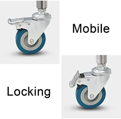 عربة طبية لمختبر الأسنان، عربة من الفولاذ المقاوم للصدأ مكونة من 2/3 طبقات للأدوات الطبية، عربة تقديم محمولة لمعدات المستشفيات على العجلات، درج صغير، طبقتان، 69 × 46 سم in Kuwait