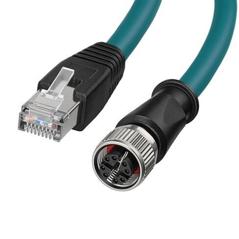 Flexible Wiring M12 8 Pin Female X-Code RJ45 Cable 1M for Industrial Automation in Saudi Arabia