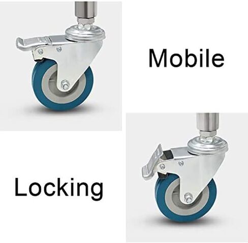 Medical Trolley Cart Dental Lab Cart Stainless Steel Lab Trolley Medical Hospital Equipment Portable Serving Trolley with Wheels - 2/3 Layers,Large Drawer,3 Layer-69x46x91cm,Collector88 in Kuwait