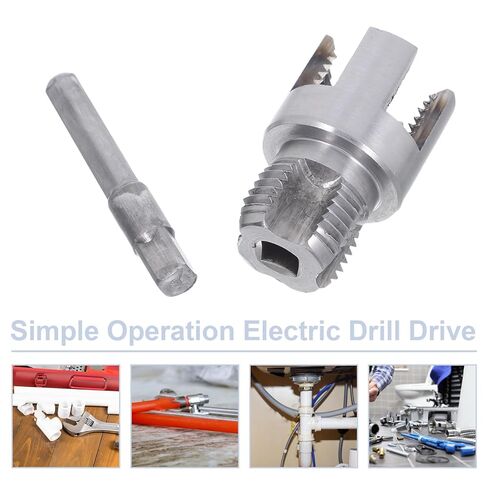 Toyvian Water Pipe Threading Tool: Heavy-Duty Electric Drill Attachment - Internal & External Thread Cutter for 1/2'' PPR Plumbing PVC & Metal Pipes in Kuwait