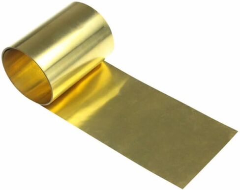 1pcs 1000mm Brass Foil Strip, Thick 0.1mm Width 10 mm 20mm 30mm 50mm Brass Flat Sheet, Metal Thin Plate(0.1mm*10mm*1000mm) in Kuwait