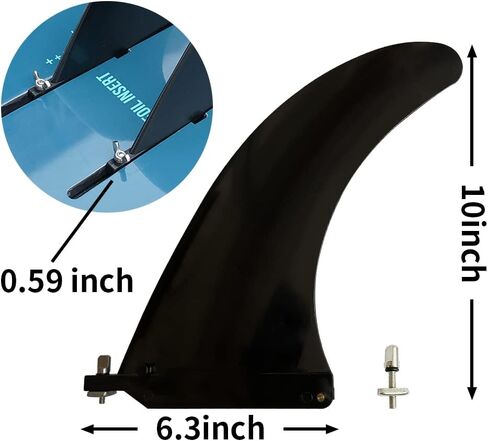 استبدال زعنفة لوح التجديف Rokia R مقاس 10 بوصات - زعنفة مركزية مقاس 10 بوصات لركوب الأمواج ولوح التجديف in Kuwait