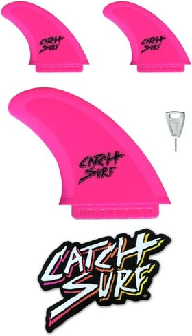 مجموعة زعانف ثلاثية الحواف للسلامة من كاتش سيرف أوديسيا، وردي فاقع، مقاس واحد in Kuwait