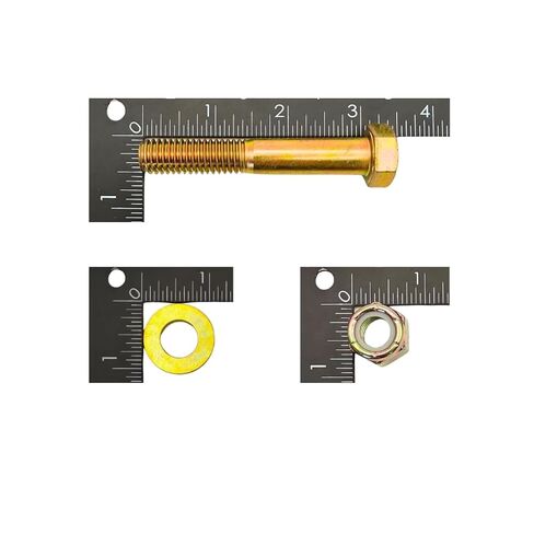 1/2"-13 x 3 Grade 8 Hex Bolts (4-Pack) with Flat Washers & Nylon Lock Nuts – SAE J429 Coarse Thread Heavy-Duty Bolts for Automotive, Machinery & Construction 3.0" in Saudi Arabia