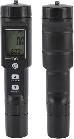 Dissolved Oxygen Meter Accurate Detachable Probe Digital Screen Display for Aquarium Experiment Research, Water Test Kit for Freshwater Aquaculture and Laboratory Use (Without Backlit) in Saudi Arabia